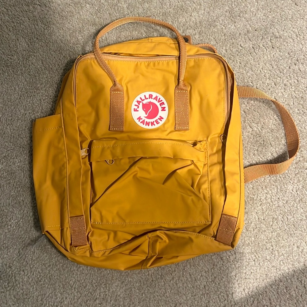 Fjallraven backpack mustard color